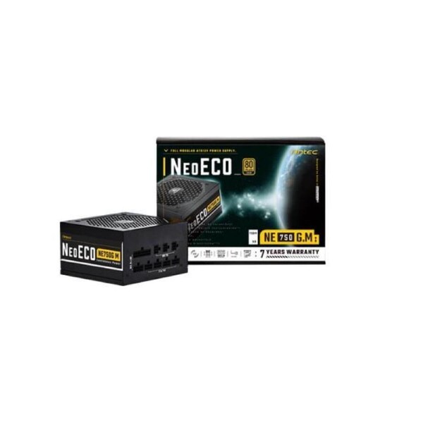 Antec NE 750w 80+ Gold, Fully-Modular, LLC DC, 1x EPS 8PIN, 120mm Silent Fan, Japanese Caps, ATX Power Supply, PSU, 7 Years Warranty