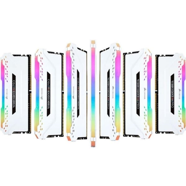 Corsair Vengeance RGB PRO 32GB (4x8GB) DDR4 3200MHz C16 Desktop Gaming Memory White