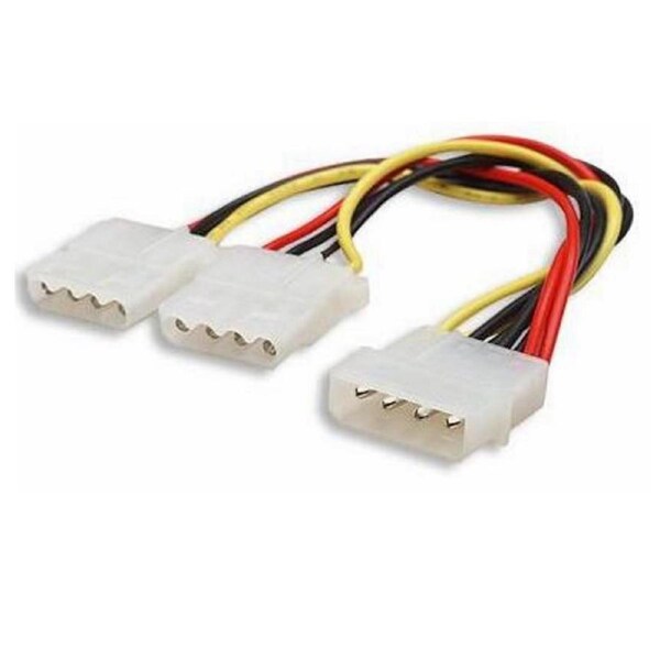 Astrotek Internal Power Molex Cable 20cm - 5.25' 4 pins Male to 2x 5.25' 4 pins Female 18AWG RoHS ~ CB8W-MOLEX-PWR