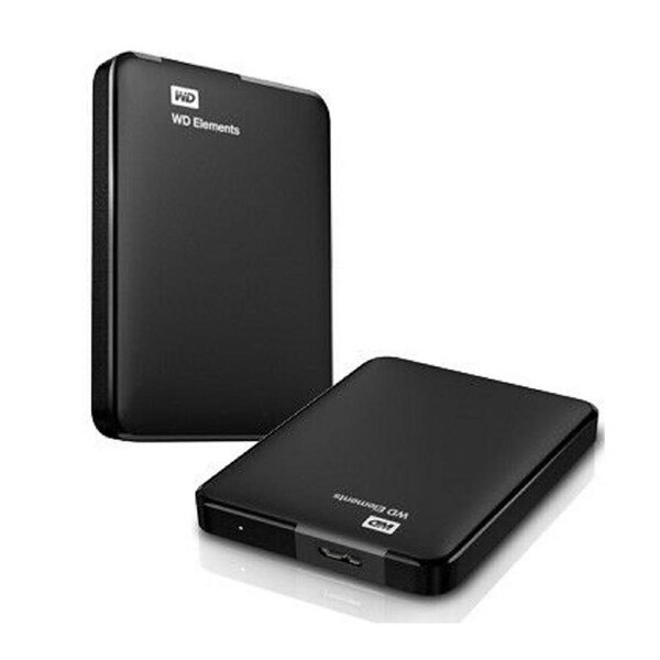 Western Digital WD Elements 2TB USB 3.0 2.5' Portable External Hard Drive - Slim Light Durable Shock Proof Black Plug & Play NTFS for Windows 10/8.1/7