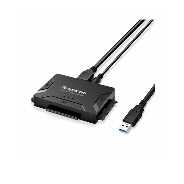 Simplecom SA492 USB 3.0 to 2.5', 3.5', 5.25' SATA IDE Adapter with Power Supply