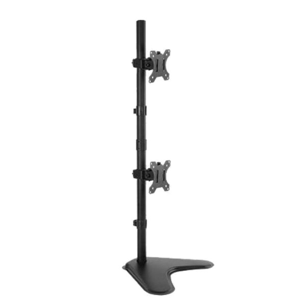 Brateck Dual Free Standing Screens Economical Double Joint Articulating Steel Monitor Stand Fit Most 13'-32'Monitors Up to 8kg per screenVESA 100x100