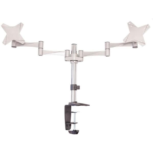 Astrotek Dual Monitor Arm Desk Mount Height Adjustable Stand for 2x LCD Display 23.8' 24' 27' 8kg Swivel Pivot VESA 75x75 100x100