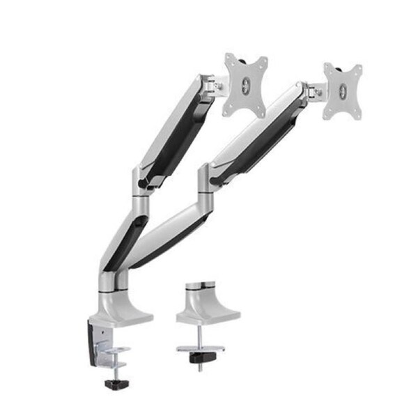 Brateck Dual Monitor Aluminum Interactive Counterbalance Monitor Arm Fit Most 13''-32'' Monitors Up to 9kg per screen VESA 75x75/100x100