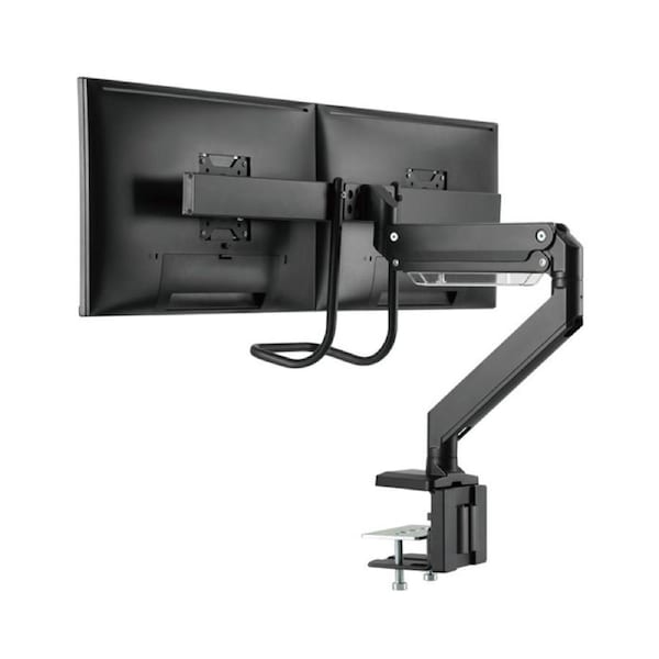 Brateck Dual Monitors Aluminum Heavy-Duty Gas Spring Monitor Arm with Handle Fit Most Monitors Up to 8kg per screen VESA 75x75/100x100(LS)