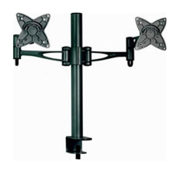 Astrotek Dual Monitor Arm Desk Mount Height Adjustable Stand for 2x LCD Display 23.8' 24' 27' 8kg 30 Tilt 180 Swivel 360 Pivot VESA 75x75 100x100