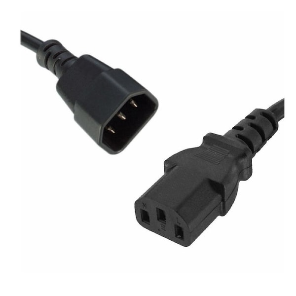 8Ware Power Cable Extension Cord 1m IEC C14 to C13 Male to Female for Monitor to PC or PC/UPS to Device