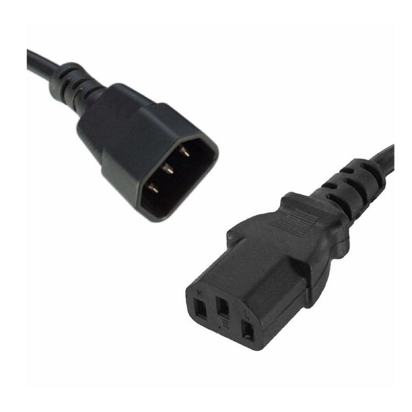8Ware Power Cable Extension Cord 2m IEC C14 to C13 Male to Female for Monitor to PC or PC/UPS to Device
