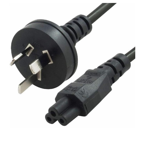 8ware AU Power Lead Cord Cable 5m 3-Pin AU to ICE 320-C5 Cloverleaf Plug Mickey Type Black Male to Female 240V 7.5A 3 core Notebook/Laptop AC Adapter