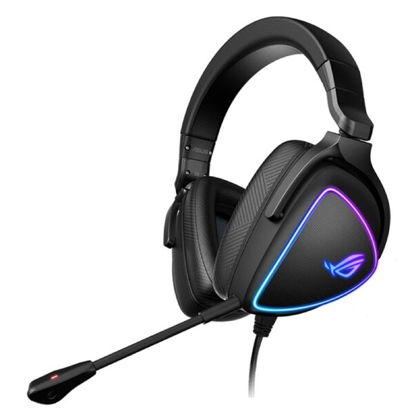 ASUS ROG DELTA S Lightweight USB-C Gaming Headset with AI noise-canceling mic, MQA rendering technology, RGB lighting, PC, Switc