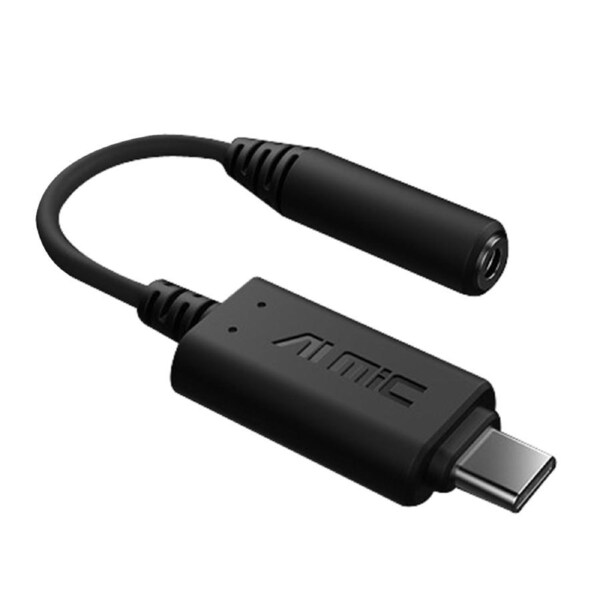 ASUS AI Noise-Cancelling Mic Adapter USB-C 3.0mm, Enhance Micro Performance, Compact, Portable, Gaming, VoIP, PC, MAC, Mobile, N