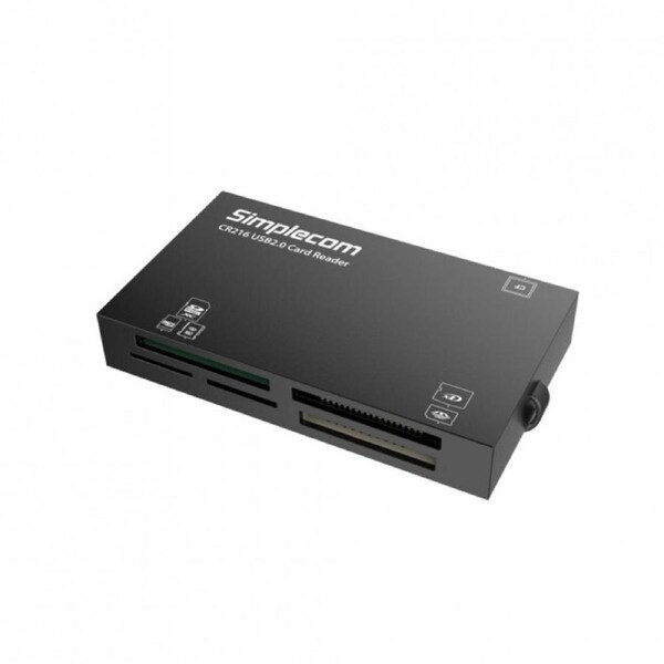 Simplecom CR216 USB 2.0 All in One Memory Card Reader 6 Slot for MS M2 CF XD Micro SD HC SDXC Black