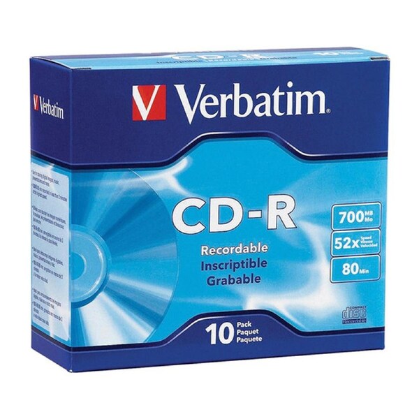 Verbatim CD-R 700MB 10Pk Slim Case 52x