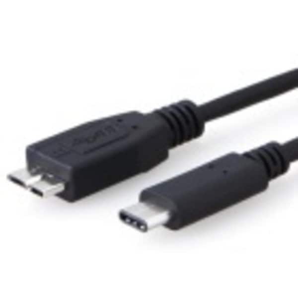 8Ware USB-C to Micro USB-B Cable 1m Type-C to Micro B Male to Male Black 10Gbps