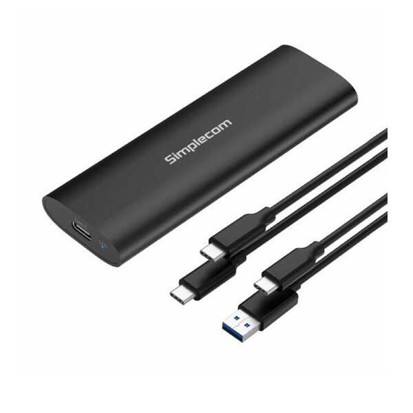 Simplecom SE516 NVMe / SATA Dual Protocol M.2 SSD Tool-Free USB-C Enclosure USB 3.2 Gen 2 10Gbps