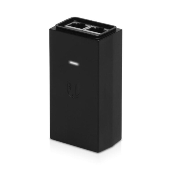 Ubiquiti PoE Adapter, 24VDC, 12W, Gigabit Ethernet, ESD protection & LED, Surge and Clamping Protection, Black, 2Yr Warr