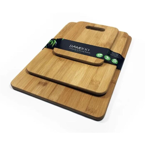 Bamboo Cutting Board Set for Kitchen Serving Chopping Boards 3 pcs