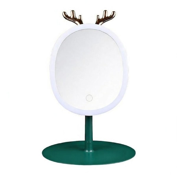 SOGA Green Antler LED Light Makeup Mirror Tabletop Vanity Home Decor