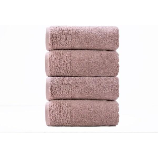 4x Renee Taylor Aireys Toilet/Bath Towel 650GSM 140cm Zero Twist Cotton Cherwood