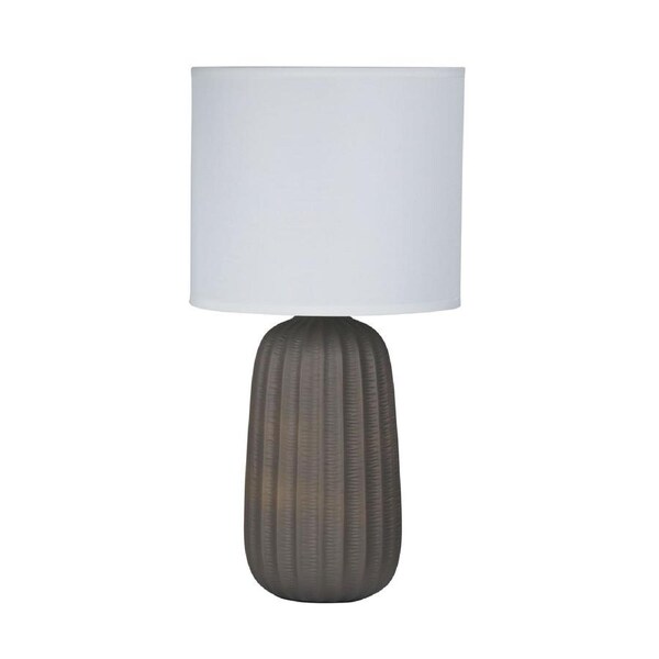 Benjy Ceramic Table Lamp 25cm Taupe