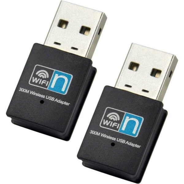 Ozoffer 2x USB Wireless N WiFi Adapter Dongle Network LAN Card 802.11n 300Mbps Win10