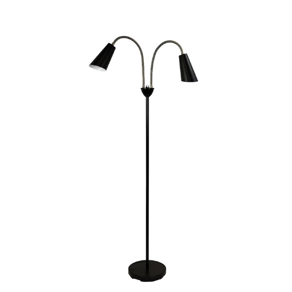 Walt Twin Floor Lamp Antique Brass