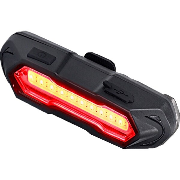 Sansai 9cm USB Rechargeable Bicycle/Bike Tail Light w/ 5 Red/White Modes