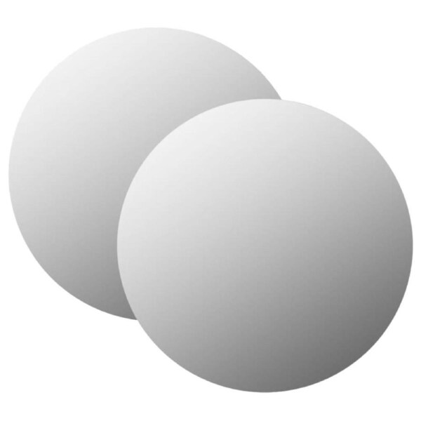 Wall Mirrors 2 pcs 60 cm Round Glass vidaXL