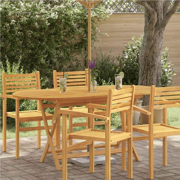 Folding Garden Table 160x85x75 cm Solid Eucalyptus Wood vidaXL