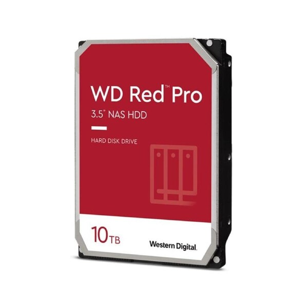 Western Digital WD Red Pro 10TB 3.5' NAS HDD SATA3 7200RPM 256MB Cache 24x7 300TBW ~24-bays NASware 3.0 CMR Tech 5yrs wty ~WD100EFBX