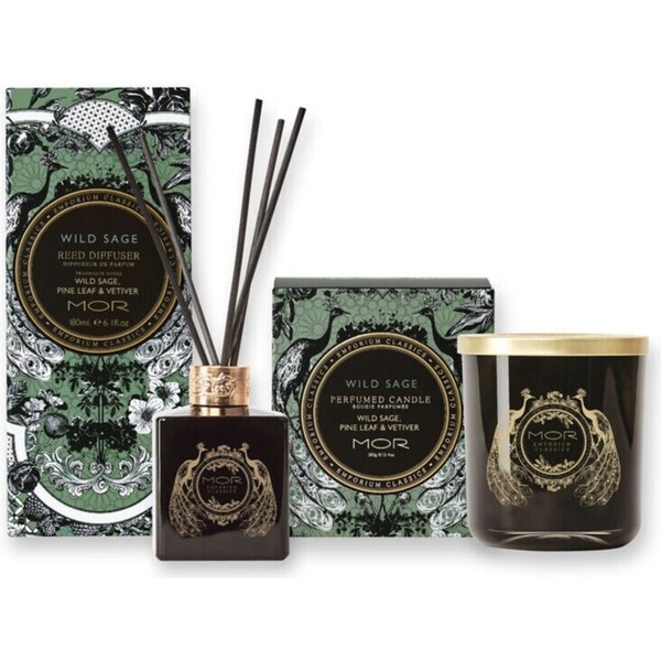 MOR Emporium Classics Wild Sage Candle and Reed Diffuser Set
