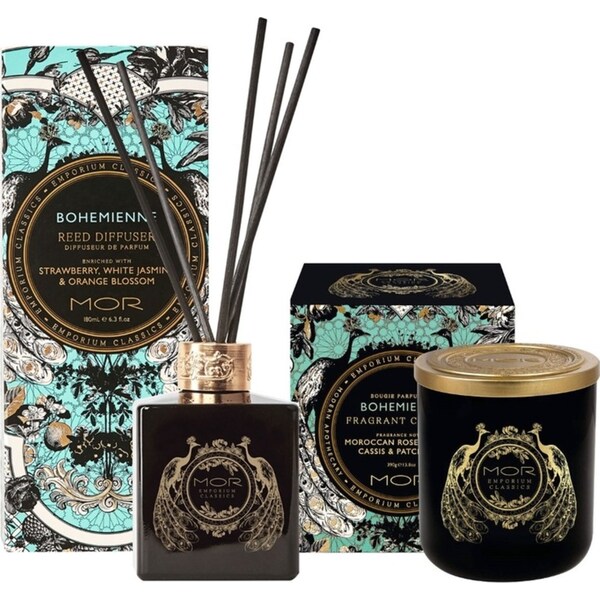 MOR Emporium Classics Bohemienne Candle and Reed Diffuser Set