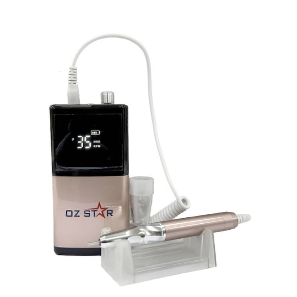 Oz Star Cordless Electric Nail Drill Machine Manicure Brushless 35K RPM