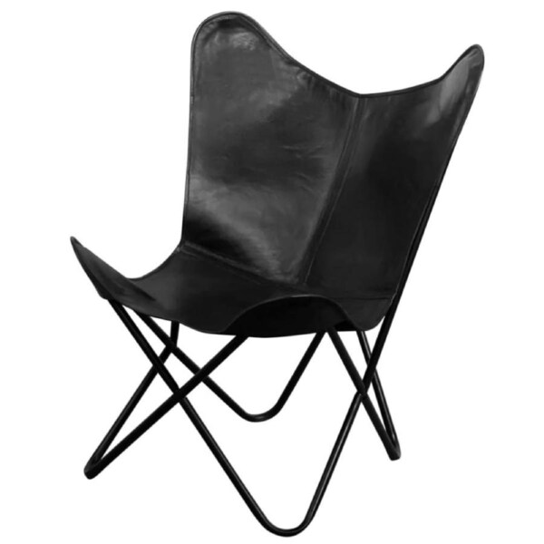 Vintage Style Leather Butterfly Chair Black Lounge Chairs Furniture