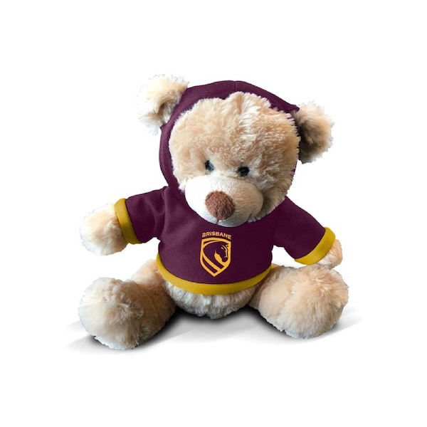 Brisbane Broncos NRL 7 Inch Hooded Plush Teddy Bear Official Licensed Supporter Gift
