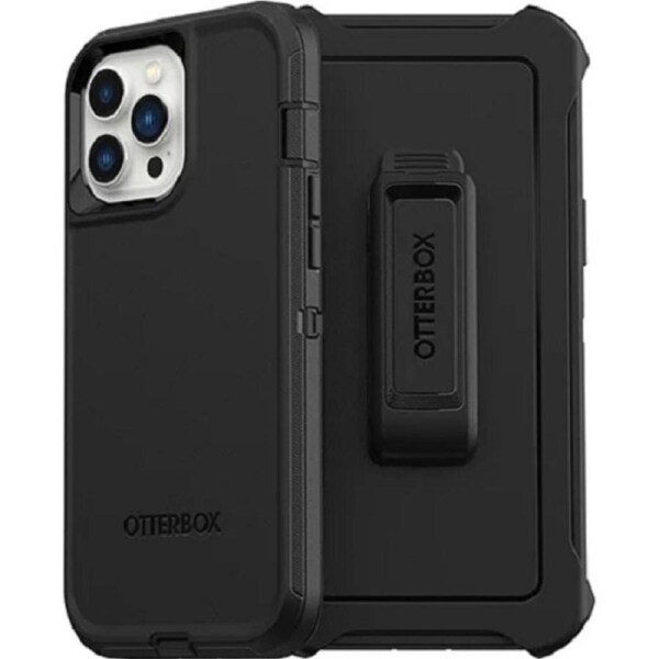 OtterBox Defender Apple iPhone 13 Pro Max / iPhone 12 Pro Max Case Black - (77-83430), DROP+ 4X Military Standard, Multi-Layer,Included Holster,Rugged