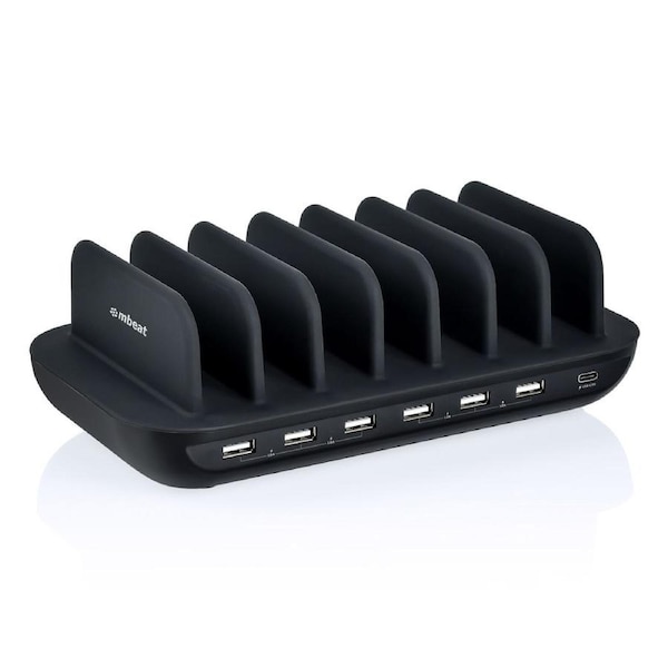 mbeat Gorilla Power 60W 7 Port USB-C & USB Charging Station 6? USB-A 1? USB-C PD Output Power: Total 60W Product Weight: 0.66kg