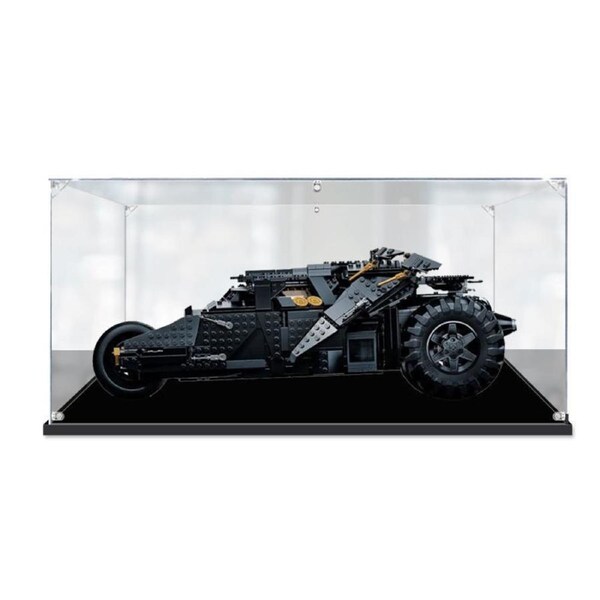 Acrylic Display Case for LEGO DC Batman 76240 Batmobile Tumbler Figure Storage Box Dust Proof Glue Free