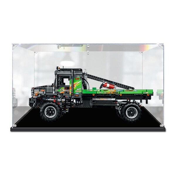 Acrylic Display Case for LEGO Technic 42129 4x4 Mercedes-Benz Zetros Trial Truck Figure Storage Box Dust Proof Glue Free