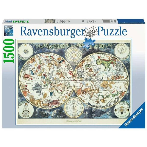 Ravensburger - World Map of Fantastic Beasts Puzzle 1500 Pce