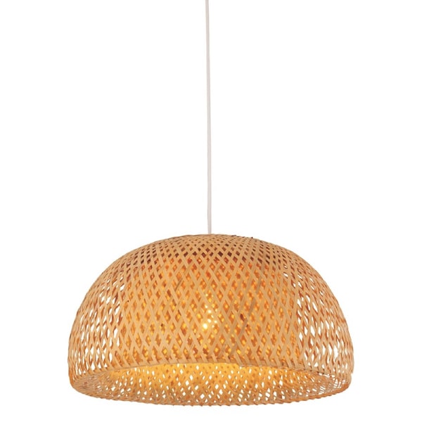 CANASTA Interior Natural Bamboo Finish Pendant Light- Large