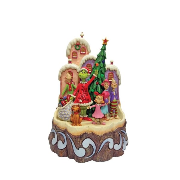 Grinch by Jim Shore - Carved by Heart - Grinch Light Up Figurine 22.5cm
