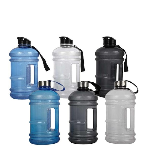 2.2L Large Water Drink Bottle - BPA Free Jug - Random Colour + Random Lid
