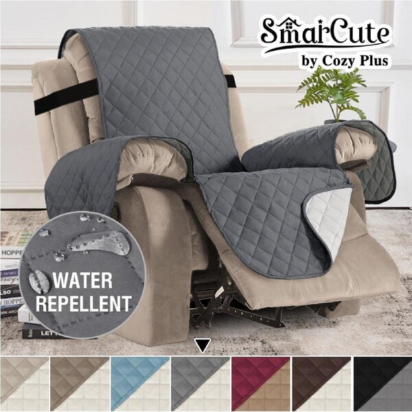 Recliner Chair Covers for Armchairs Recliner Non-Slip Furniture Recliner Covers Grey/Beige