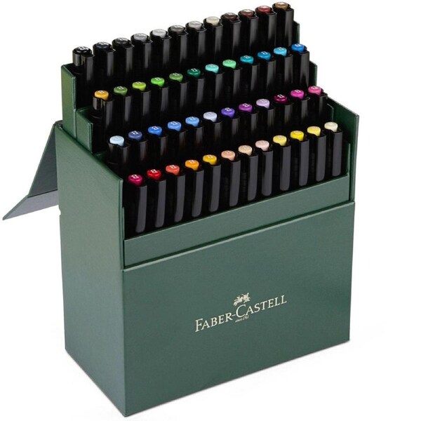 Faber Castell Pitt Artist Brush Pens Markers 48pk