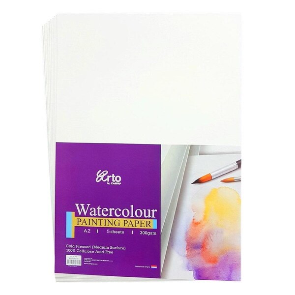ARTO Cellulose Watercolour Paper 300gsm - A2 (5 Sheets)