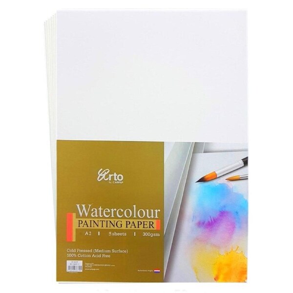 Arto 100% Cotton Watercolour Paper - A2 Cold Pressed 300gsm