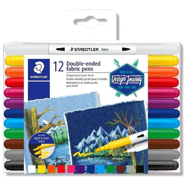 Staedtler Double Ended Permanent Fabric Markers Set