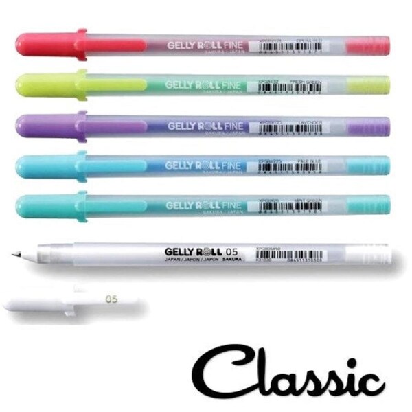 Sakura Gelly Roll Gel Pens Set - Classic Pastel - 6 pens!