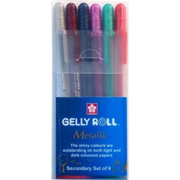 Sakura Gelly Roll Gel Pens Set - Metallic Secondary - 6 pens!